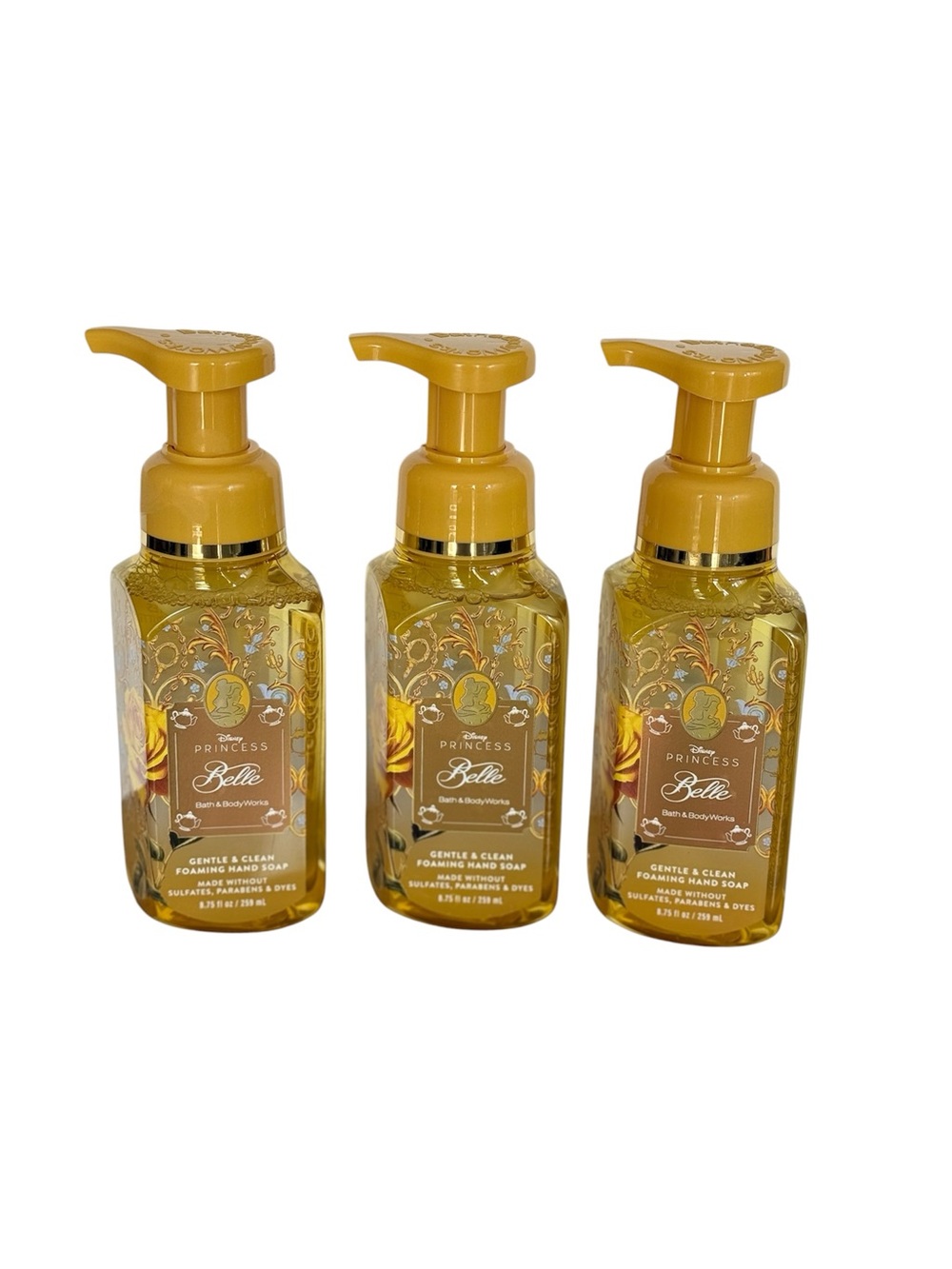Bath & Body Works Disney Princess Belle Foaming Hand Soap w/Essential oils x3